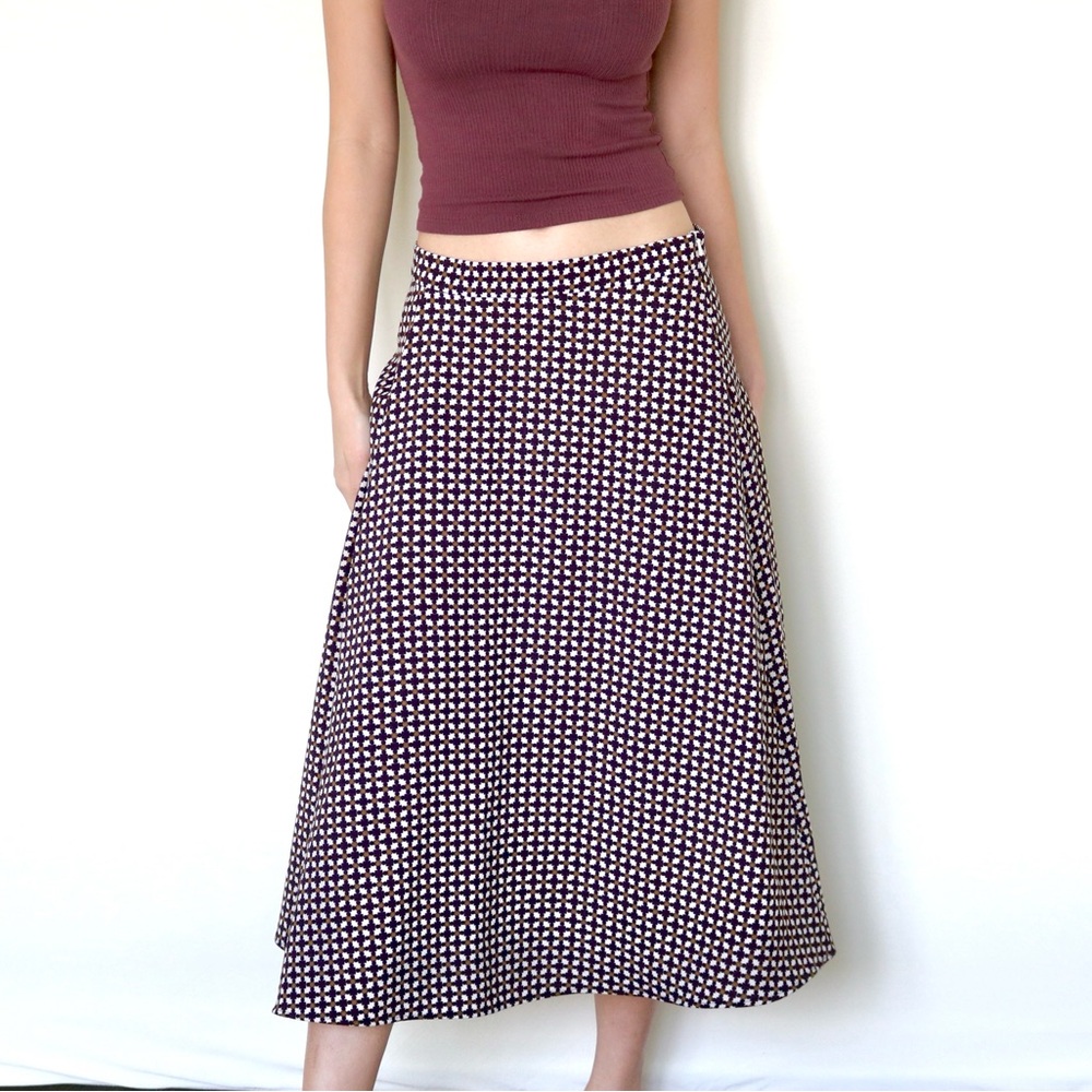 Weekend MaxMara Midi Geometric A-Line Skirt Size 4